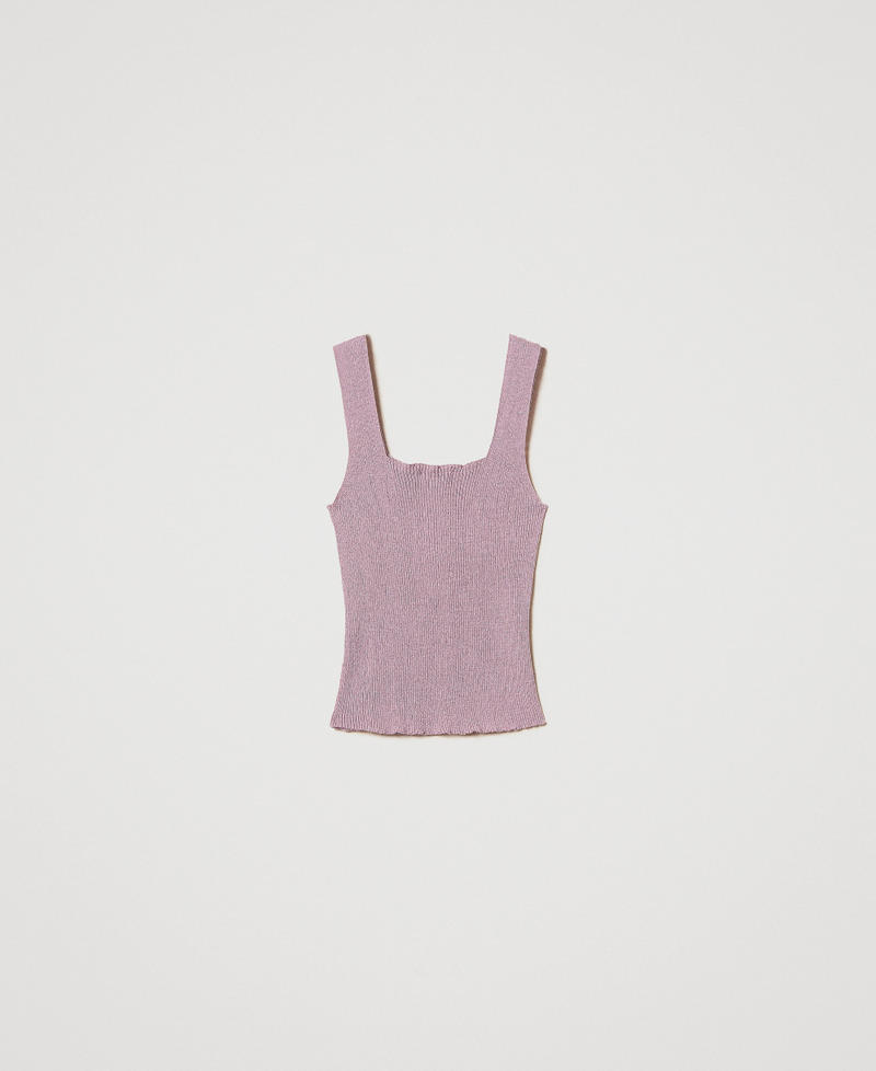 Linen-blend knit top Wisteria Lurex Woman 251TT3147_12475_S0