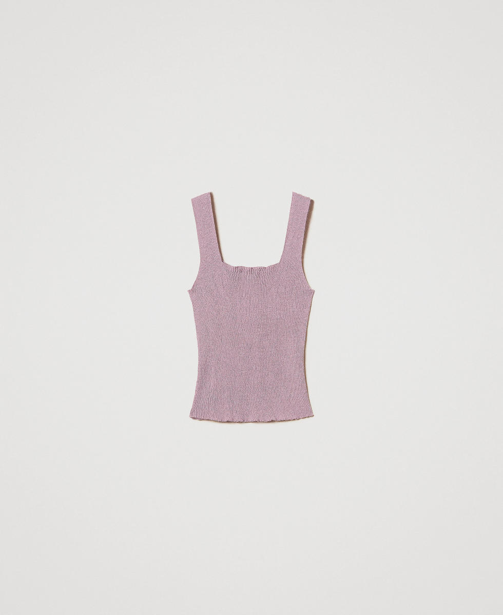 Linen-blend knit top Wisteria Lurex Woman 251TT3147_12475_S0