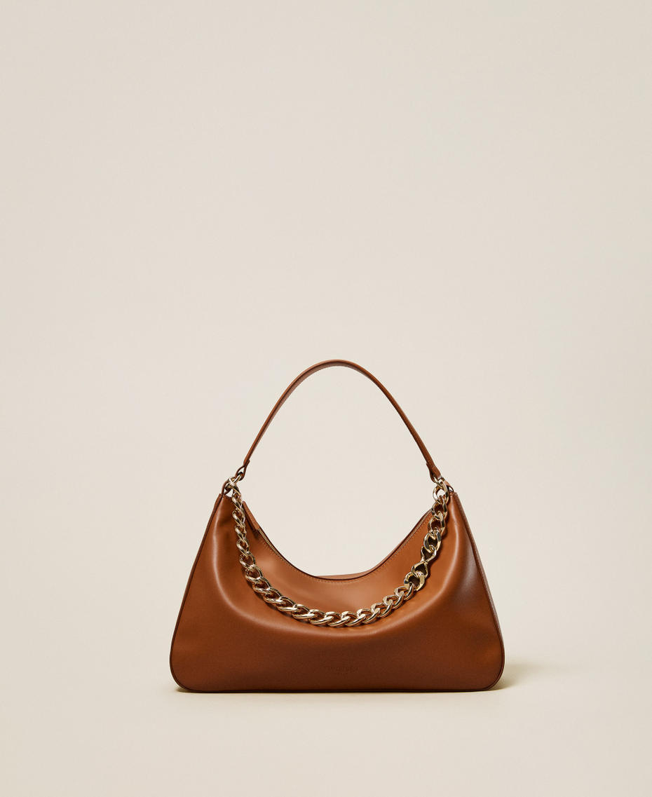 Liliane' medium leather bag Leather Brown Woman 999TB7010_14243_PS