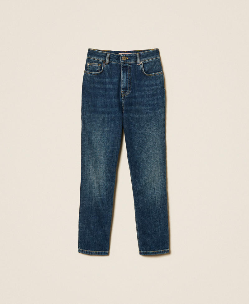 Five-pocket cropped jeans "Mid Denim" Blue Woman 261TP2690_01611_S0