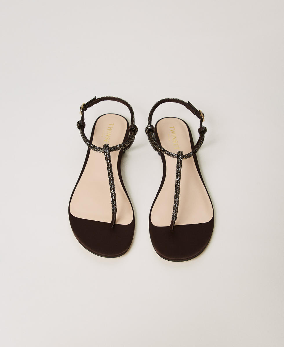 Sandali flat infradito con strass Chocolate Lab Donna 251TGT110_10780_04