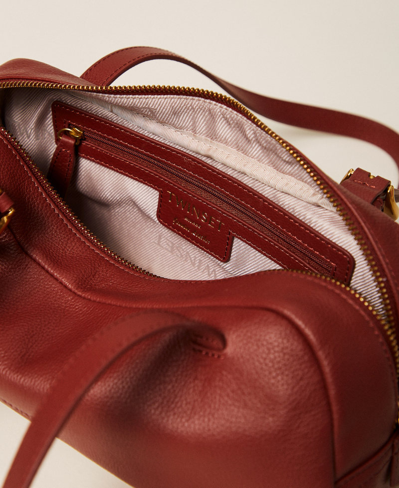 Sac bowling r&eacute;glable en cuir Marron "Cherry Wood" Femme 262TB7193_06501_04