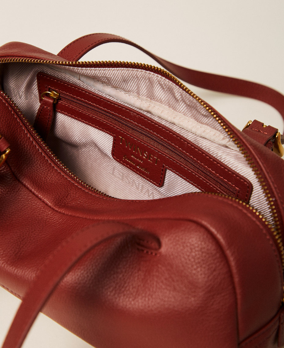 Sac bowling r&eacute;glable en cuir Marron "Cherry Wood" Femme 262TB7193_06501_04