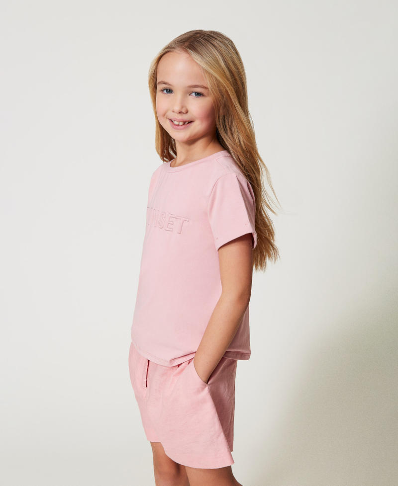 T-shirt with embossed logo Sweet Rose Girl 251GJ2534_00533_02