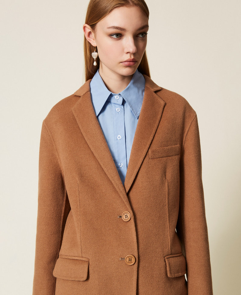 Doubled wool blazer Sandy Brown Woman 252TP2072_11754_05