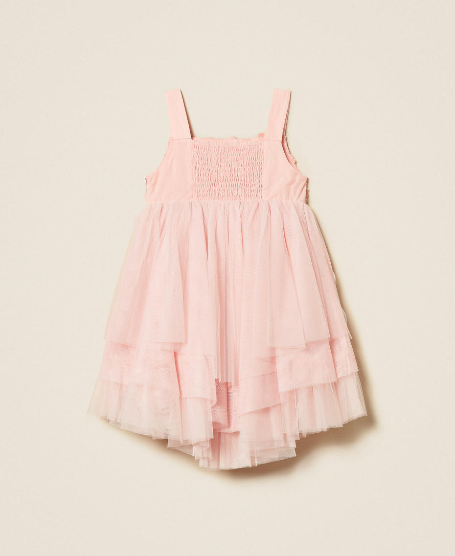 Abito corto baby in tulle a balze Pink Dancer Bambina 261GB2104_10021_S1