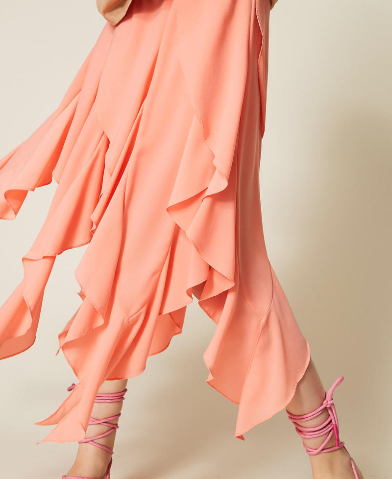 Gonna lunga MYFO in cr&ecirc;pe de Chine Peach Amber Donna 261AQ2093_13417_04