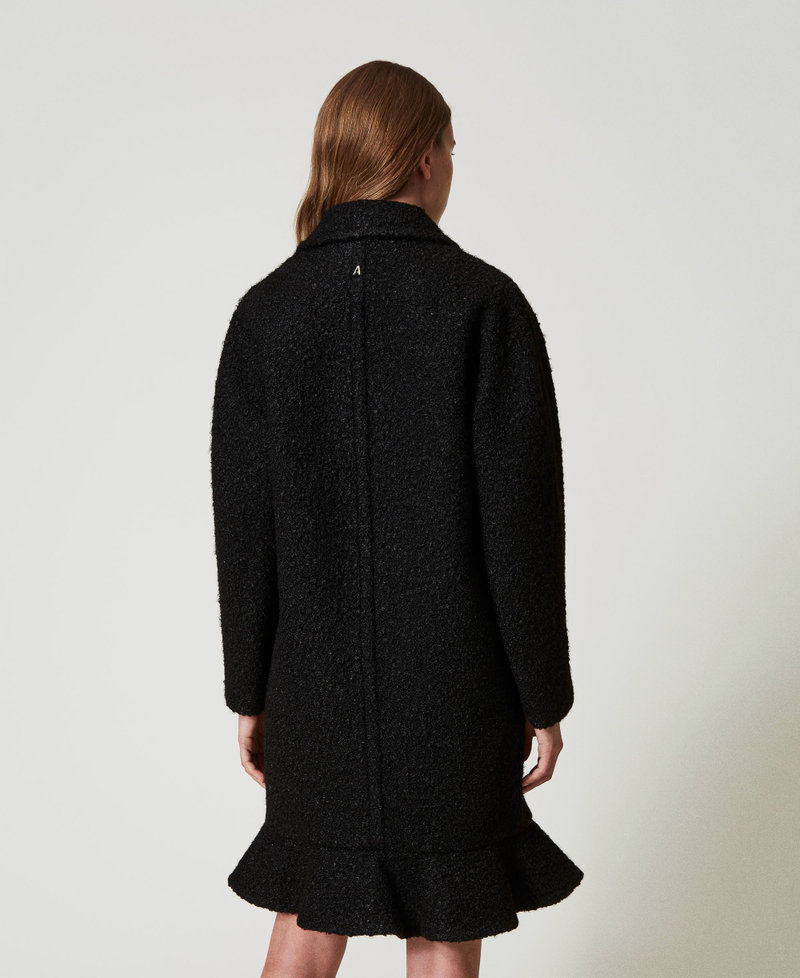 Curly wool cloth coat Black Woman 242AT2070_00006_03