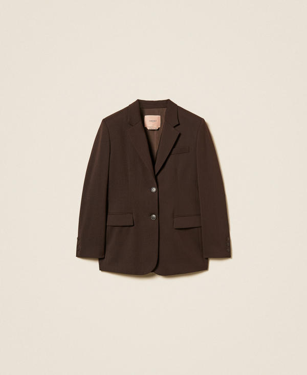 Matte satin blazer