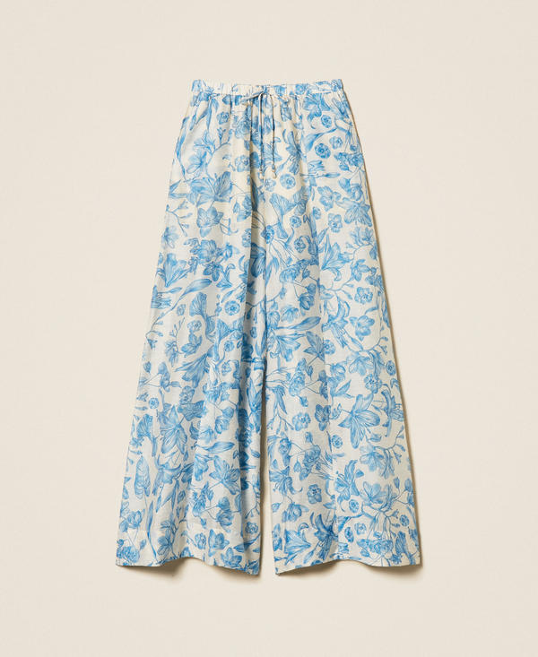 Floral palazzo trousers