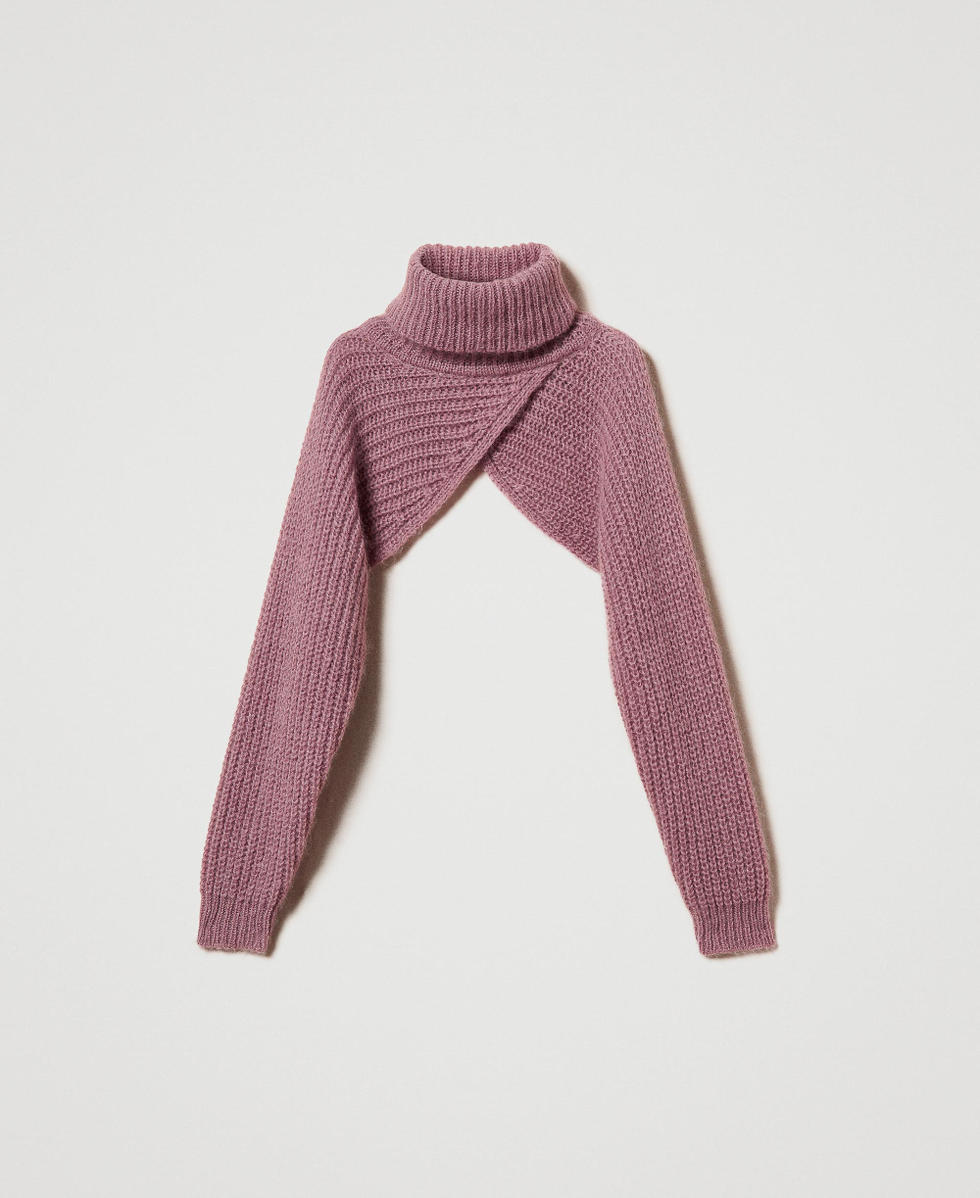 Mohair blend knit shrug Woman, Pink | TWINSET Milano