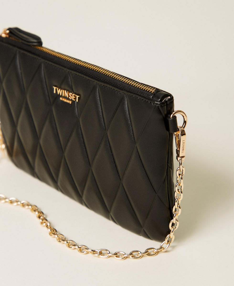 Mini borsa quilted con logo Nero Donna 261TH7035_00006_02