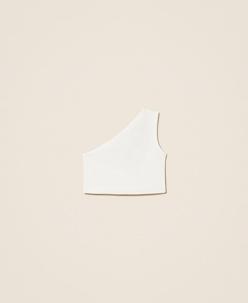 One-shoulder top with logo Off White Girl 261GJ2255_00526_S1