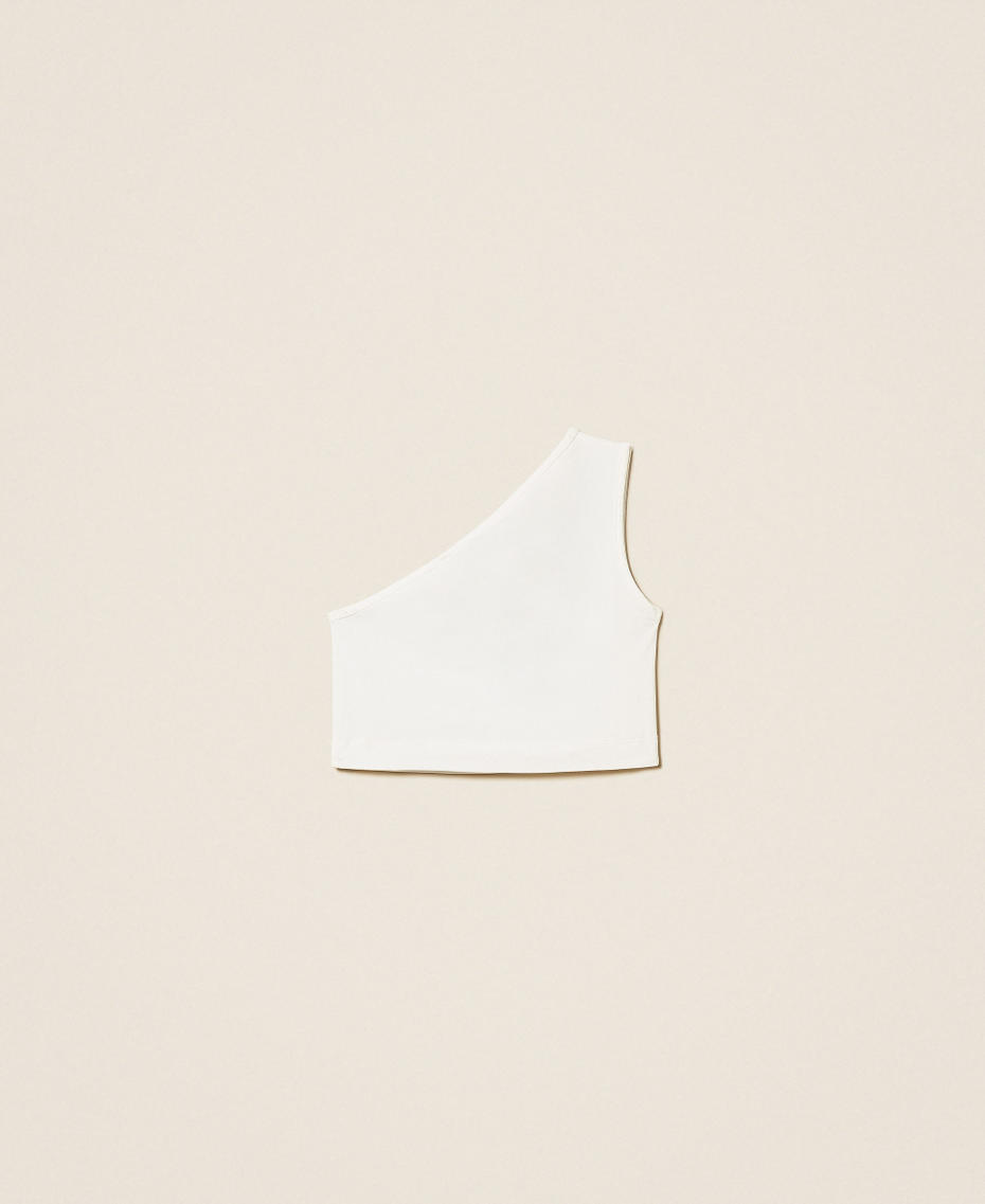 One-shoulder top with logo Off White Girl 261GJ2255_00526_S1