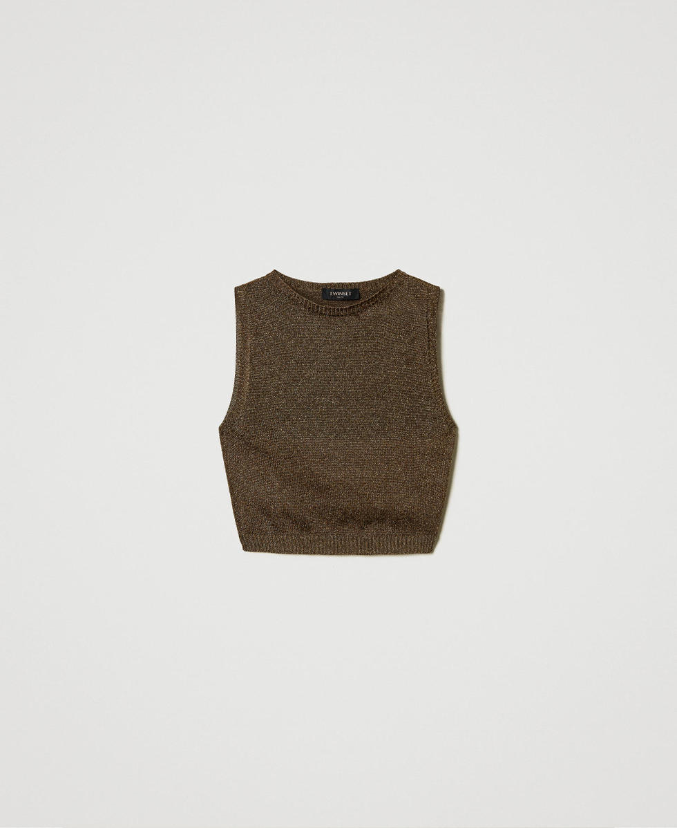 Knit top with lurex
