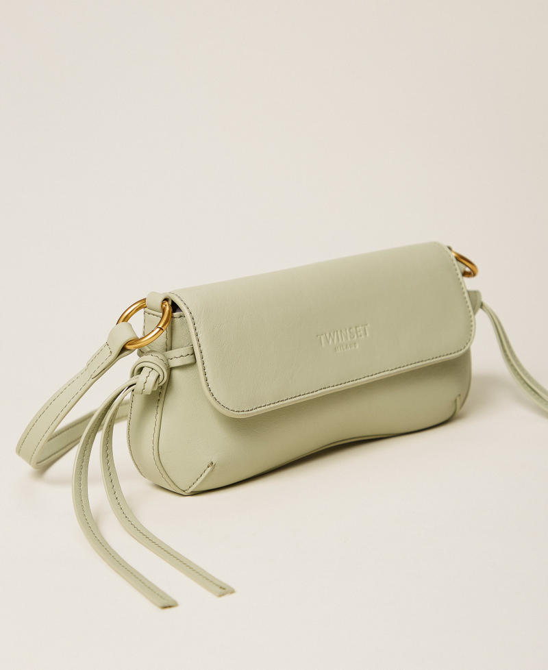 Leather shoulder bag with flap Sage Woman 262TB7171_13618_02