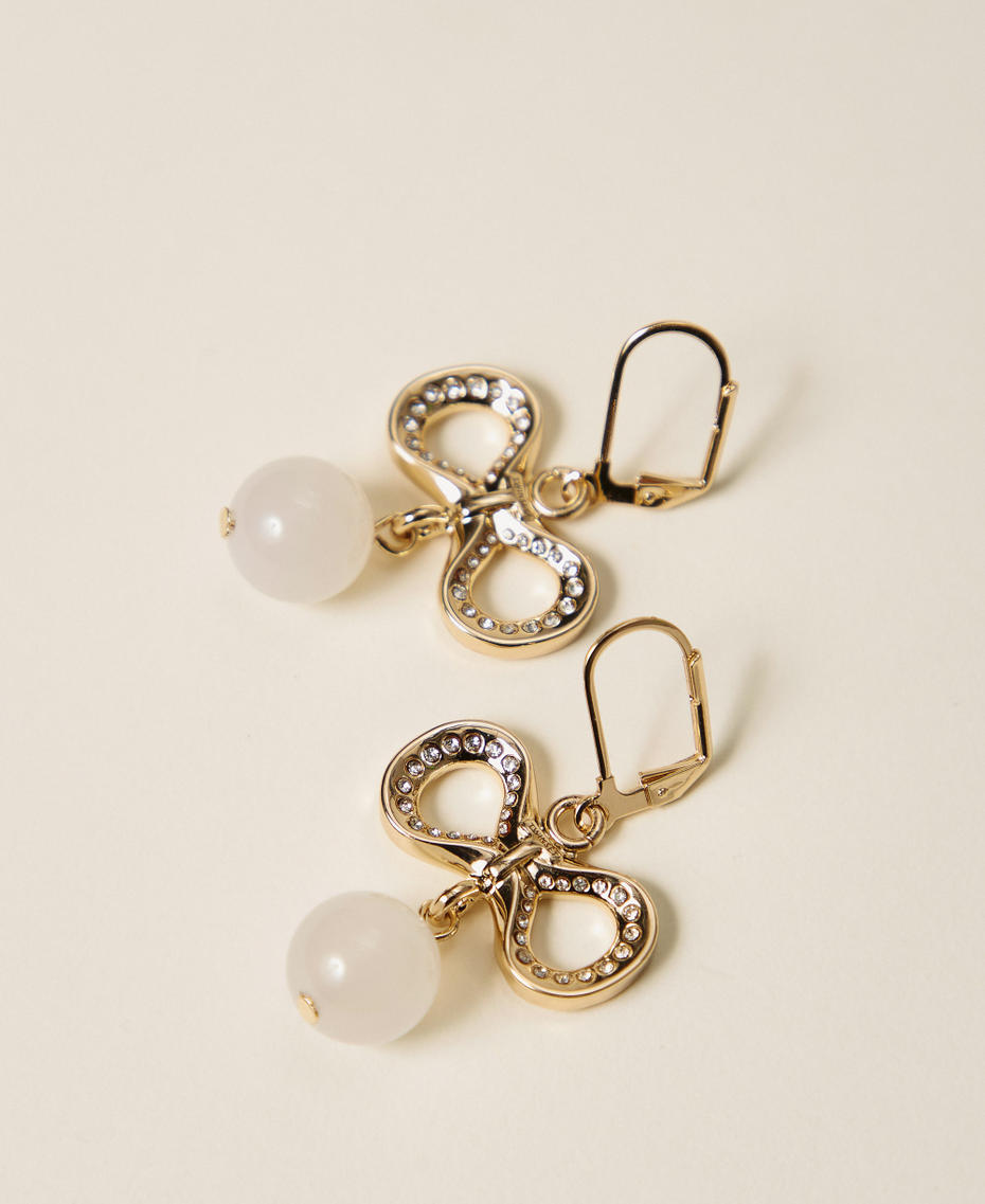 Boucles d&rsquo;oreilles avec strass et logo New Gold Femme 261TA4431_10630_02