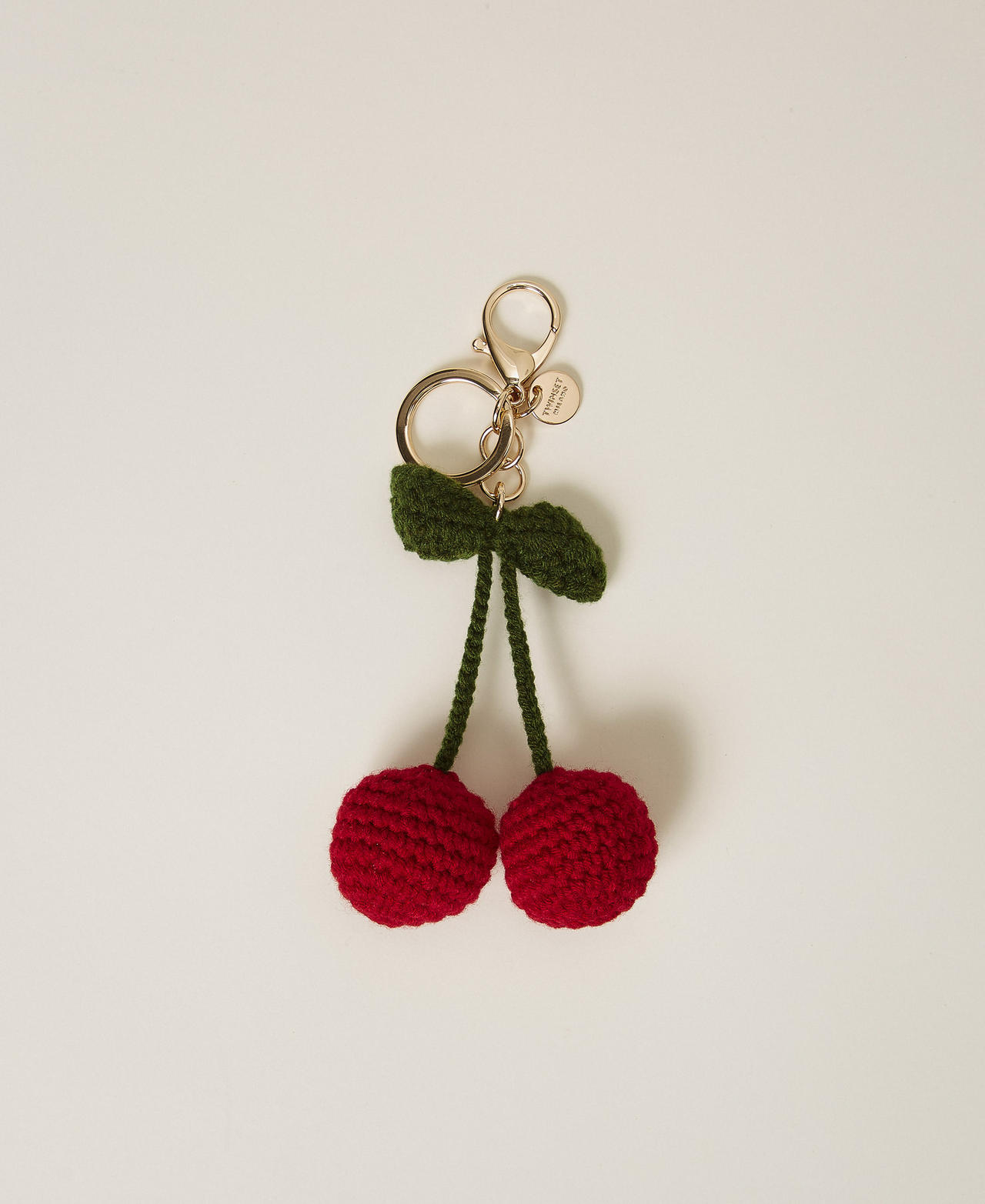 Porte-clés avec cerises en crochet
