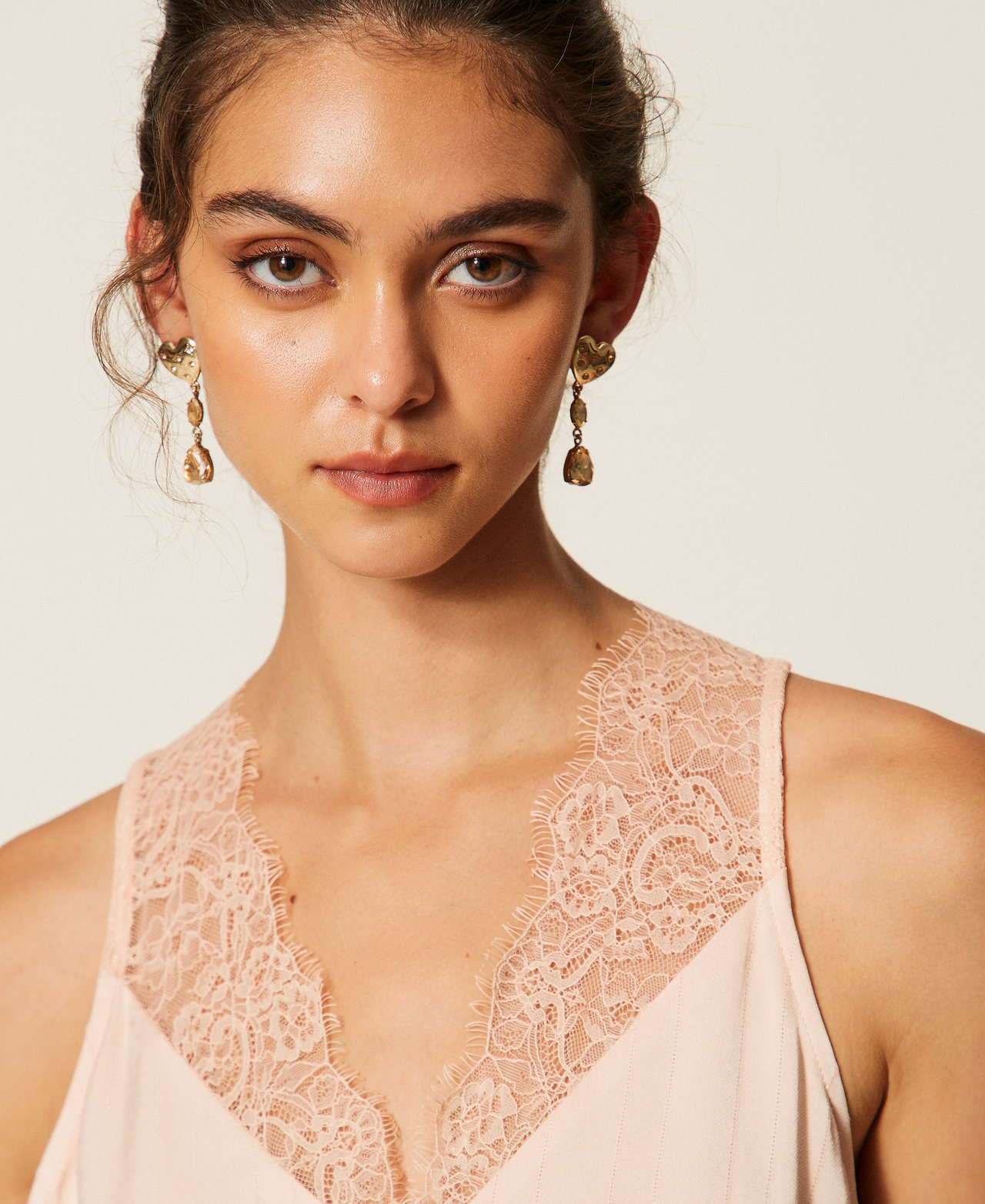 Top in raso e pizzo Rosa "Peachy Keen" Donna 262TP2124_11947_PD