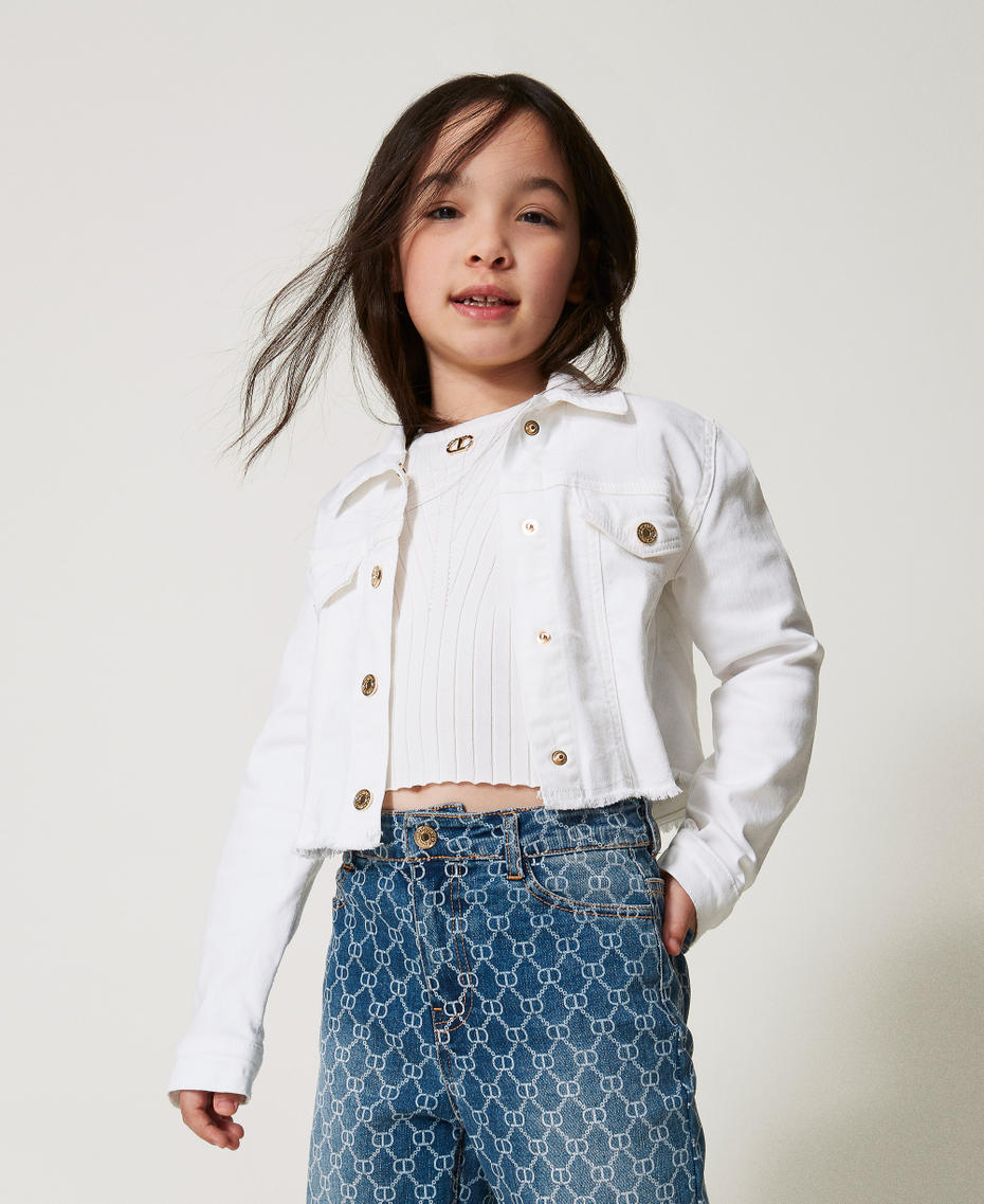 Frayed bull denim jacket "Ice" White Girl 251GJ2612_00808_01