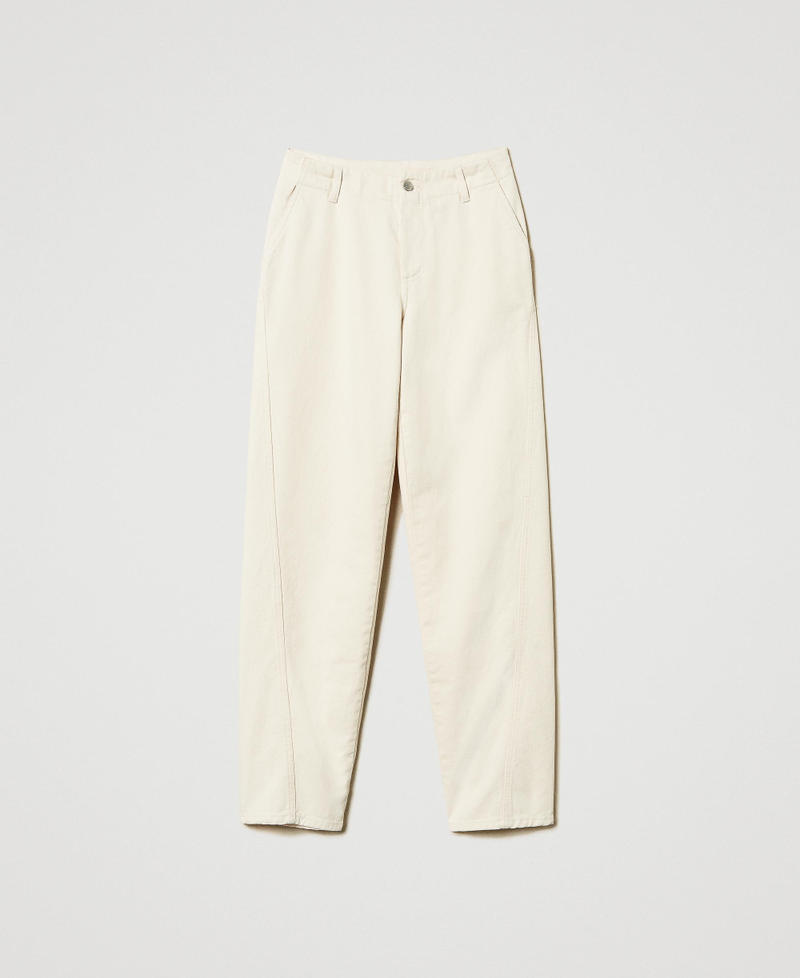 Bull trousers with organic cotton Angora Beige Woman 251AP2361_12114_S0