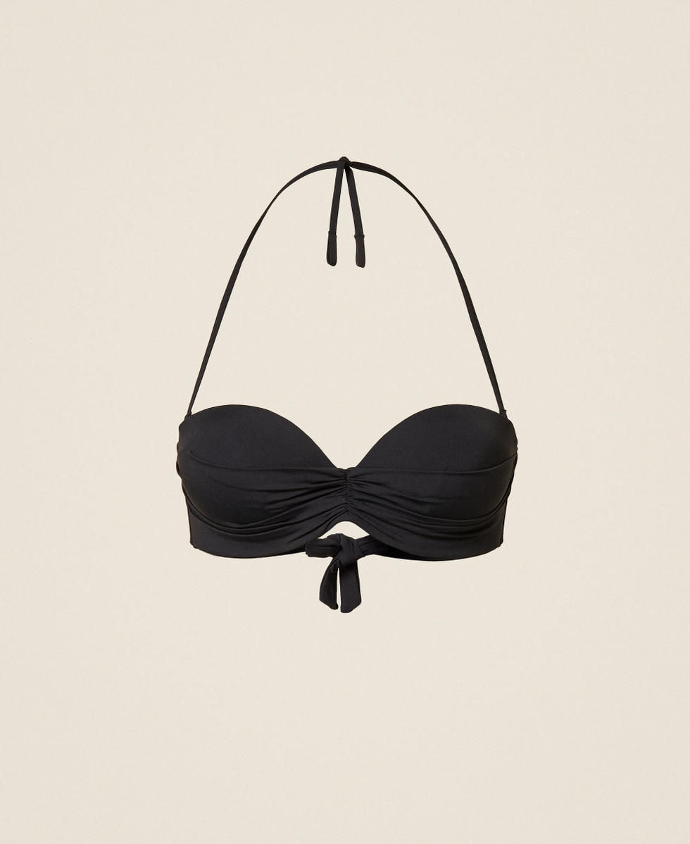 Trompe l'oeil bandeau bikini top