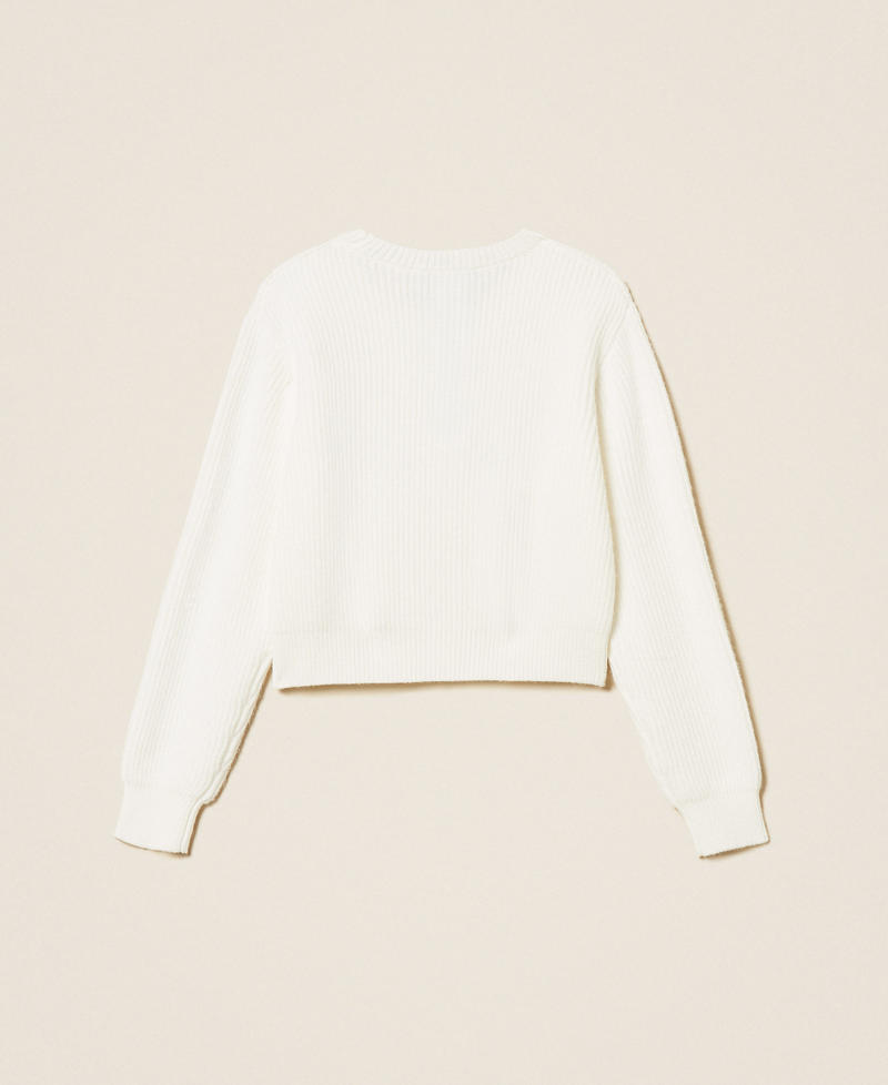 Girls’ jumper with embroidered logo Off White Girl 252GB3040_00526_S1