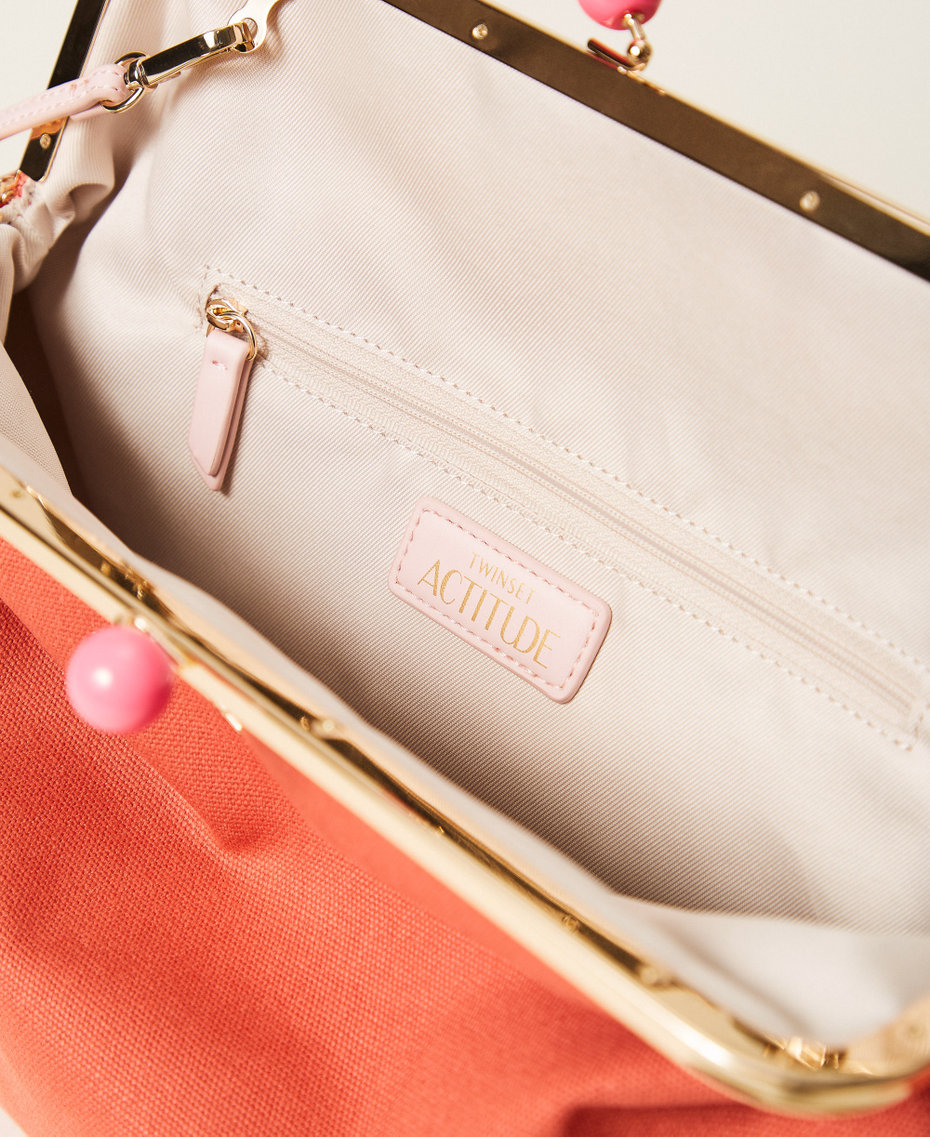 MYFO maxi canvas clutch Peach Amber Woman 261AQ8010_13417_04