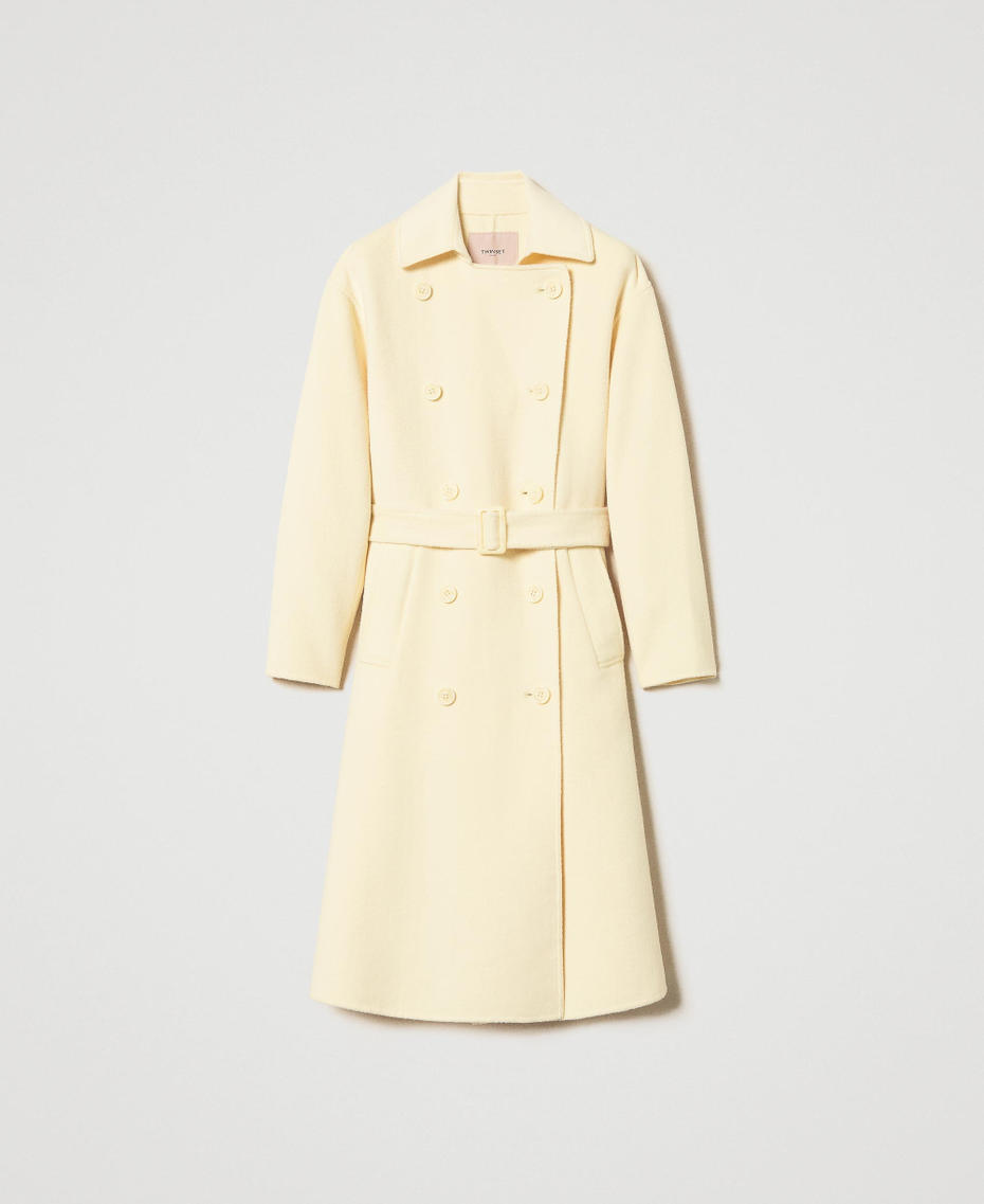 Doubled wool blend cloth coat Vanilla Woman 251TP2232_12143_S0