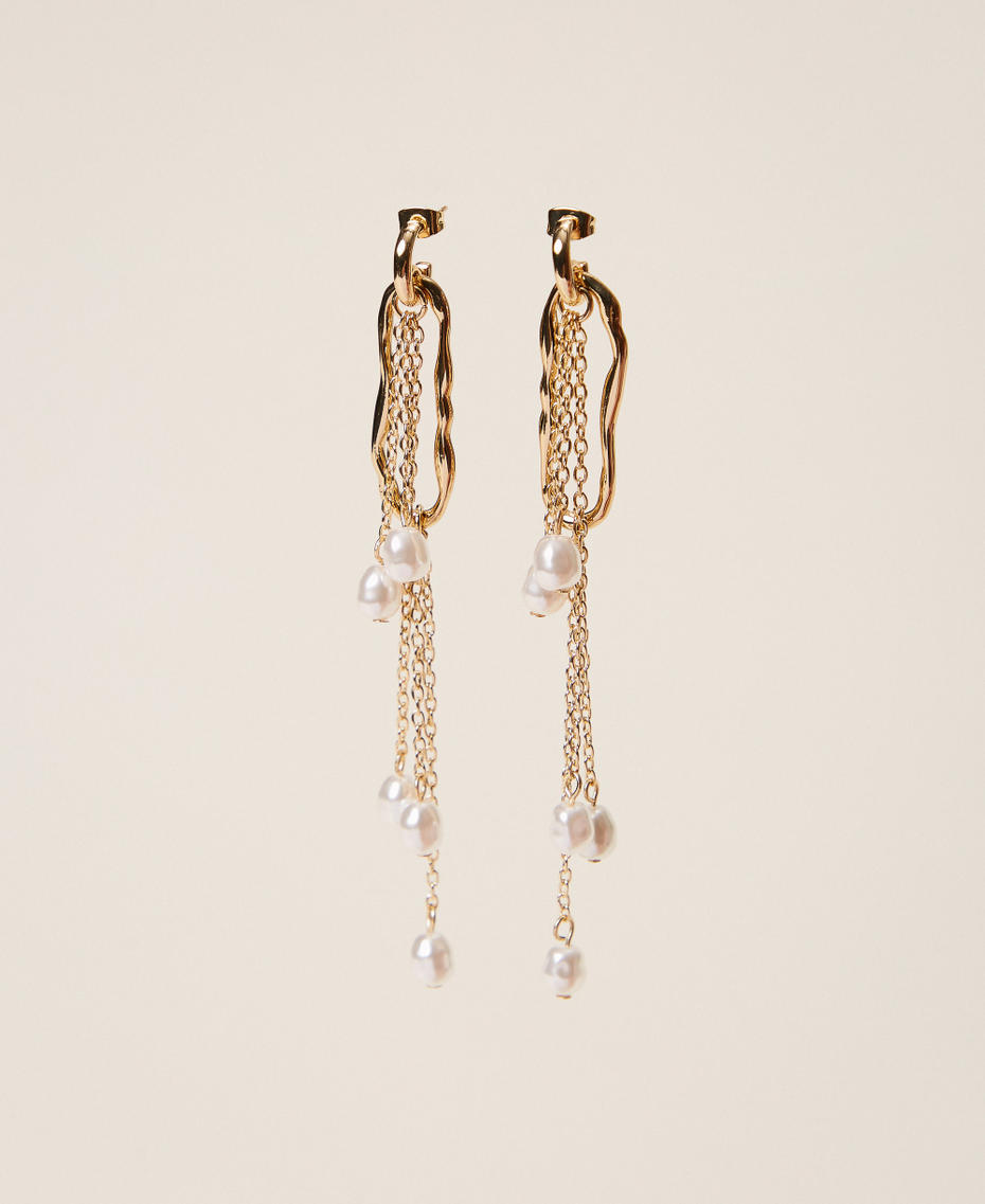 Ohrringe mit Ringen und Perlen New Gold Frau 262TA4022_10630_01
