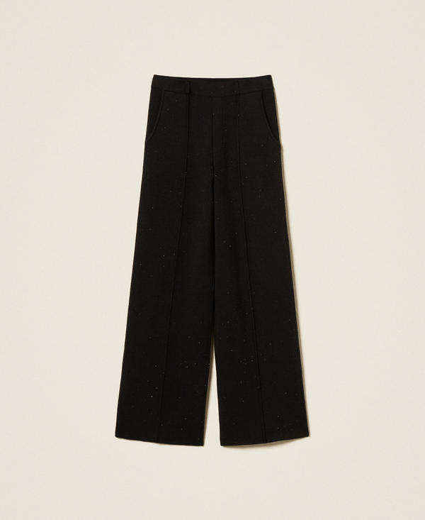 Pantaloni in maglia con paillettes