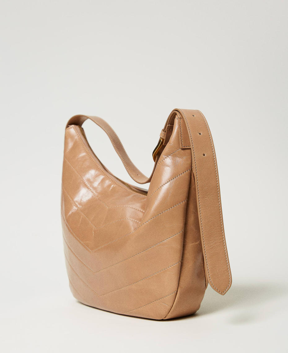 &lsquo;Madison&rsquo; leather hobo bag Rope Beige Woman 251TB7452_12145_03