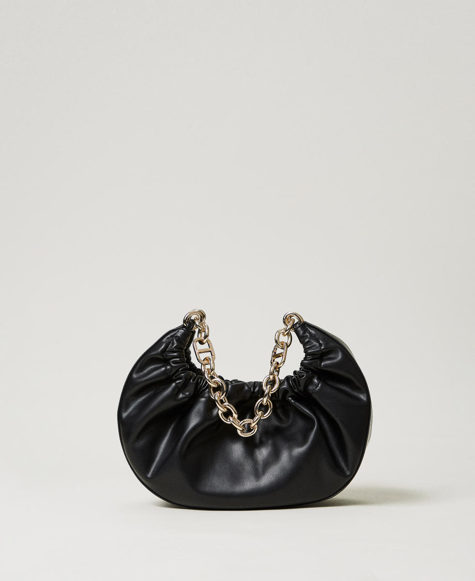 Bolso hobo &laquo;Croissant&raquo; con frunces