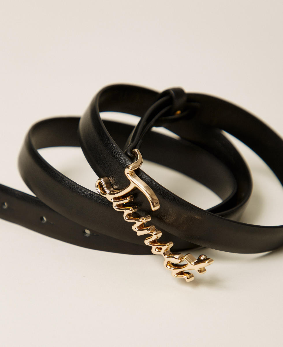 G&uuml;rtel mit Schnalle Schwarz Frau 252TA408A_00006_02