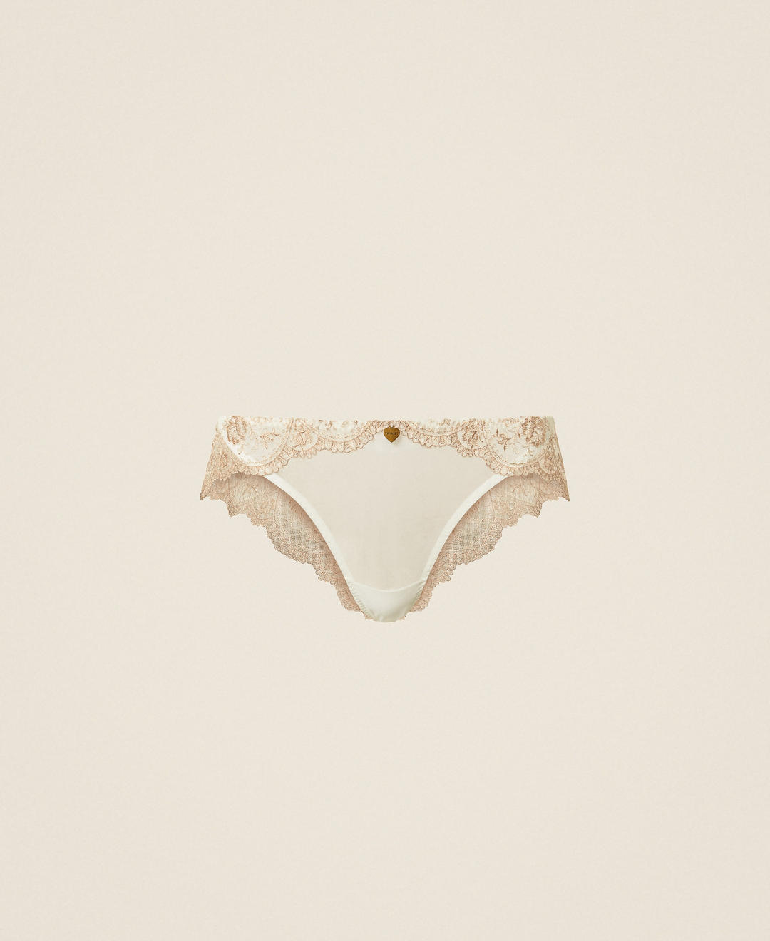 Slip brésilien en tulle et dentelle