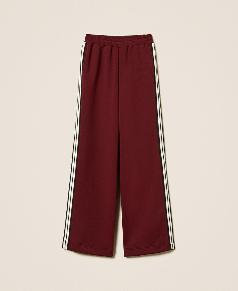 Wide scuba trousers Red Wine Woman 252LL2GDD_12818_S0