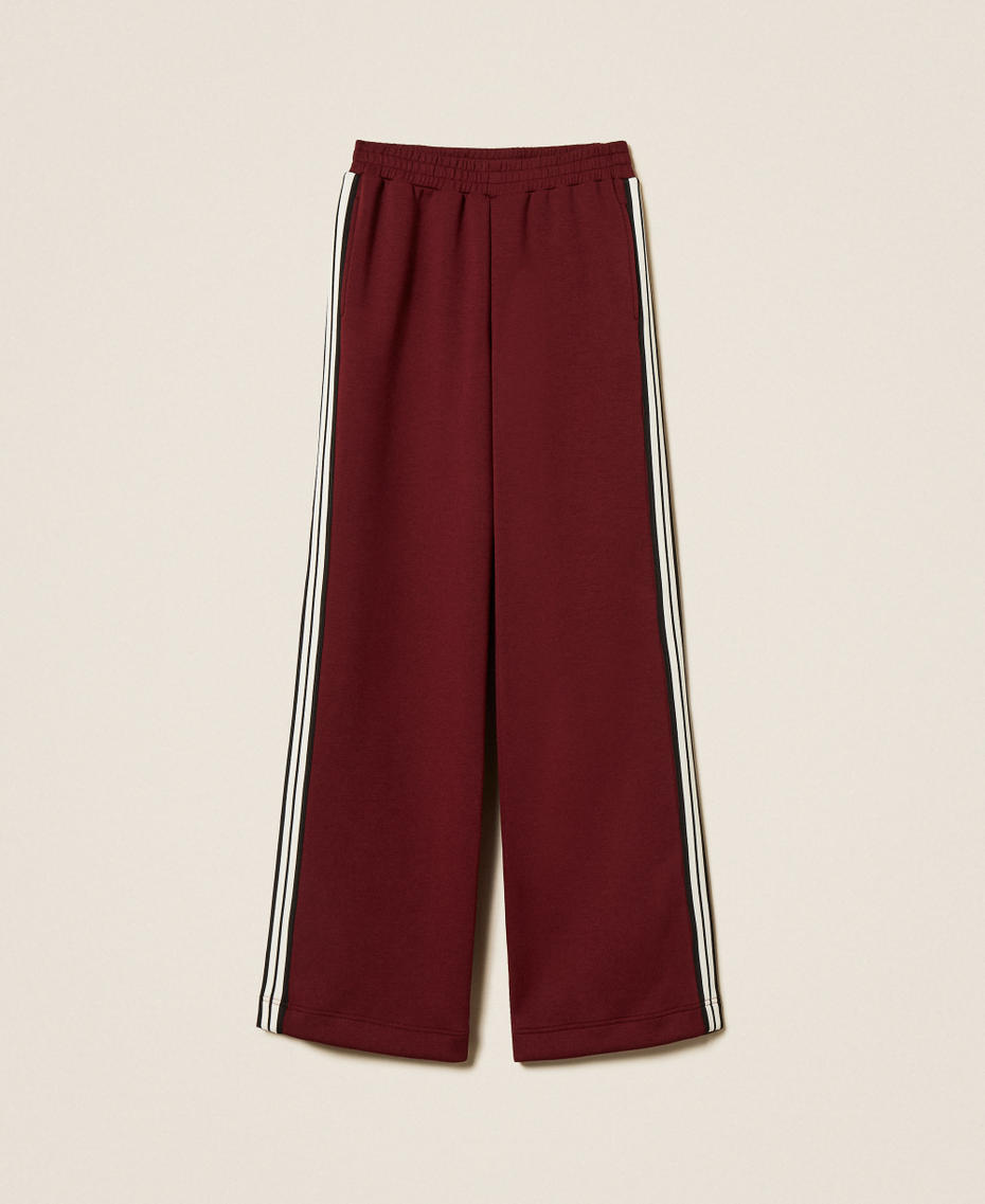 Wide scuba trousers Red Wine Woman 252LL2GDD_12818_S0