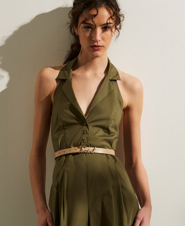 Reversible belt with logo