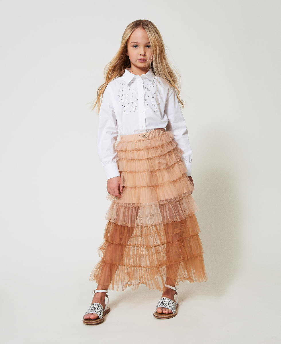 Long tulle skirt