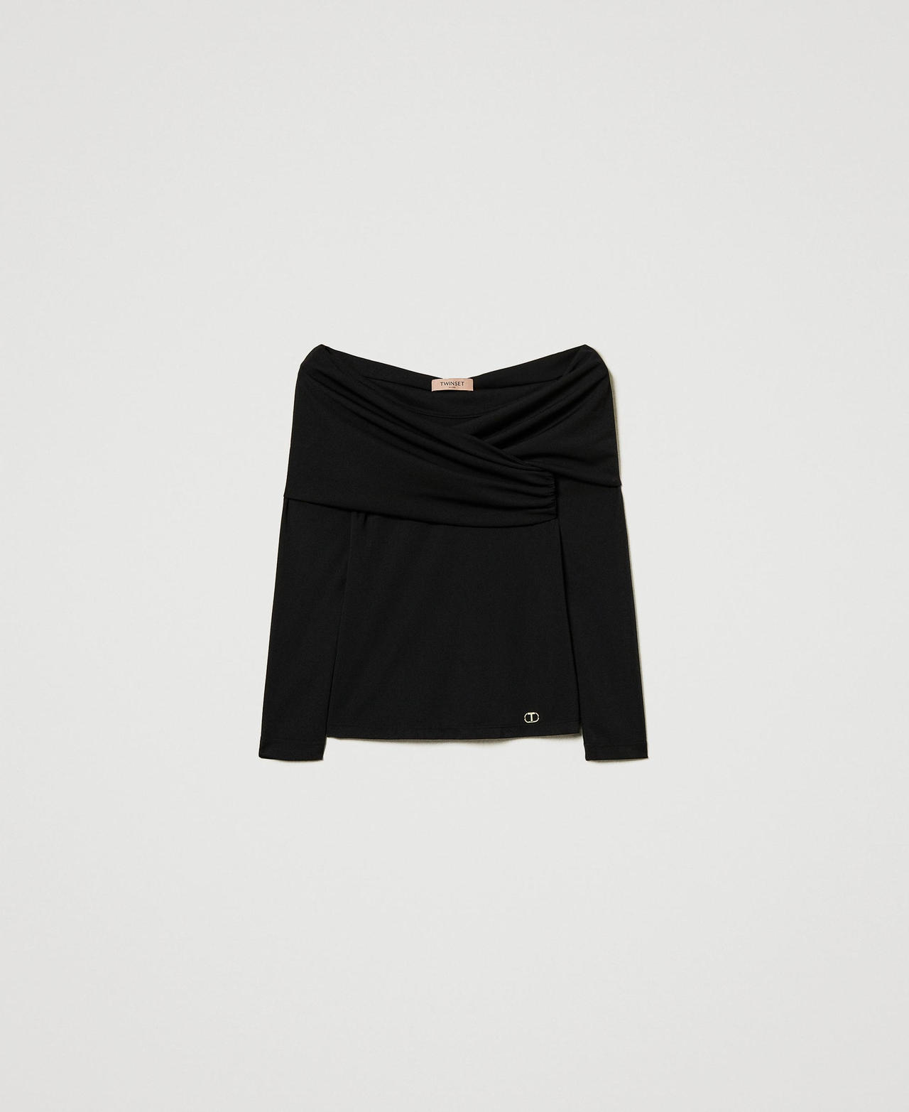 Scee by twin set Blusa con scollo arricciato