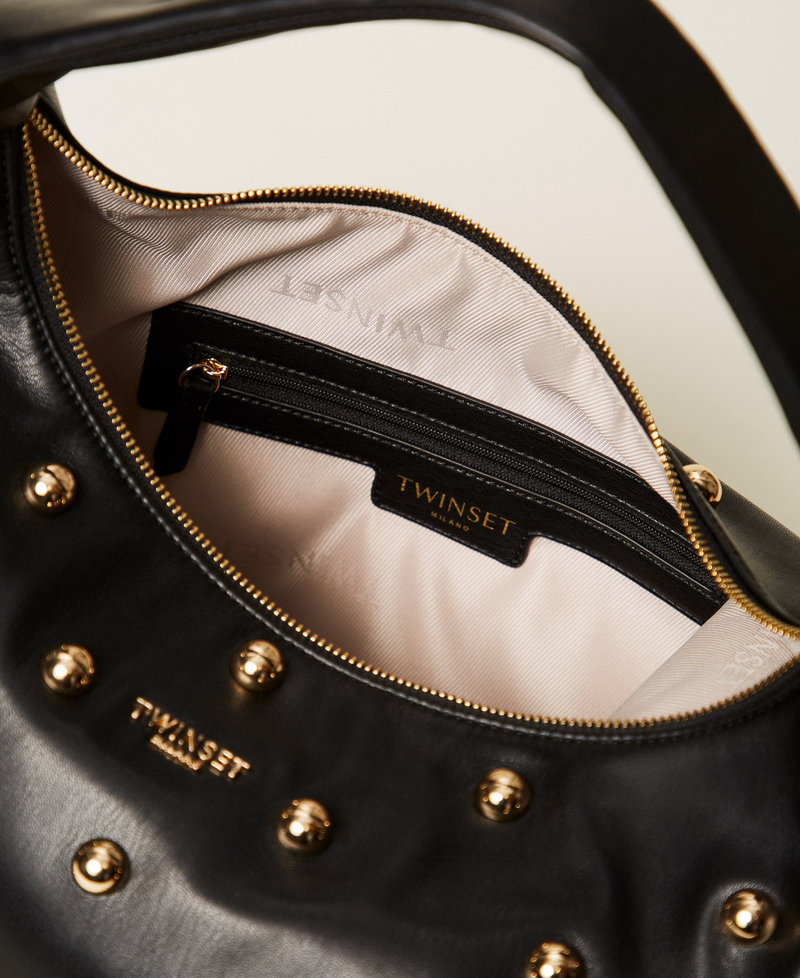 Besace avec cabochons Noir Femme 261TB7170_00006_04