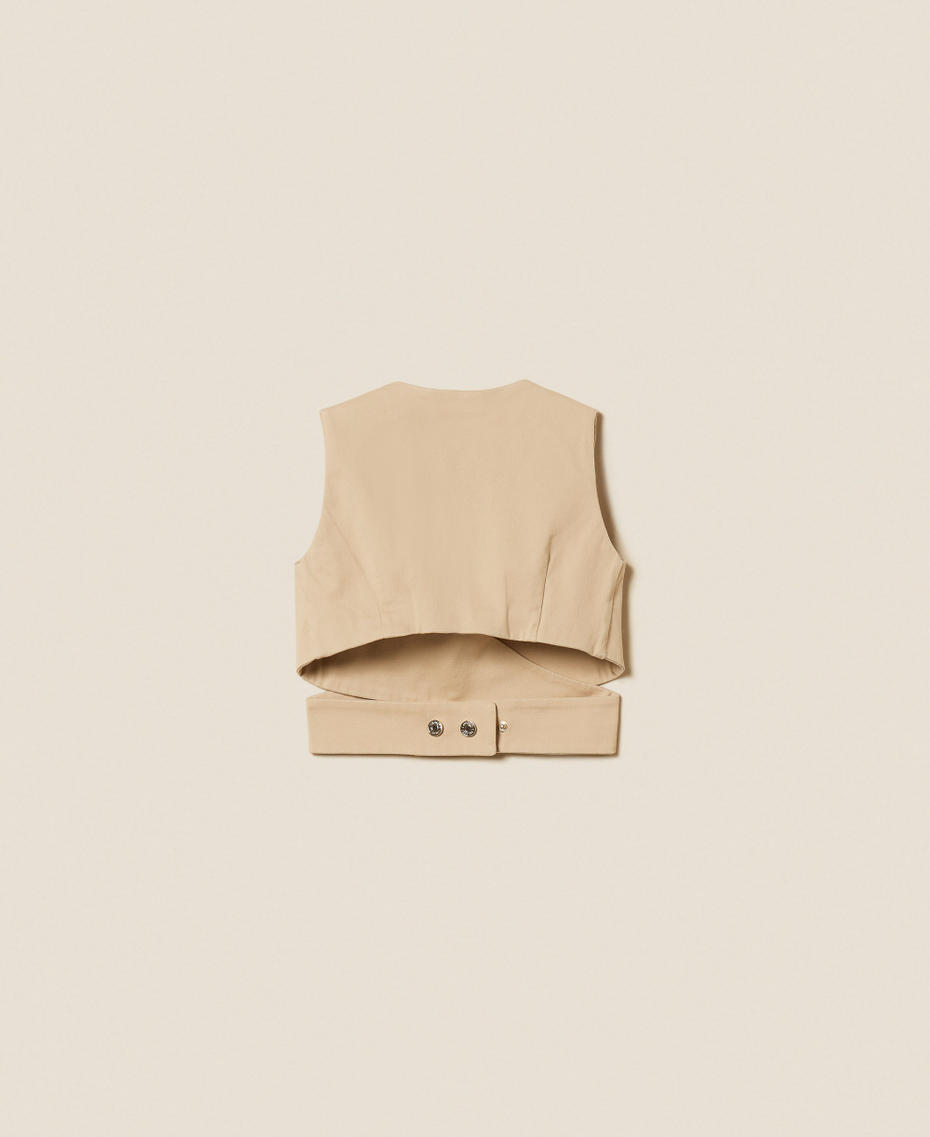 Top cropped in bull Beige "Safari" Bambina 261GJ2106_13191_S1