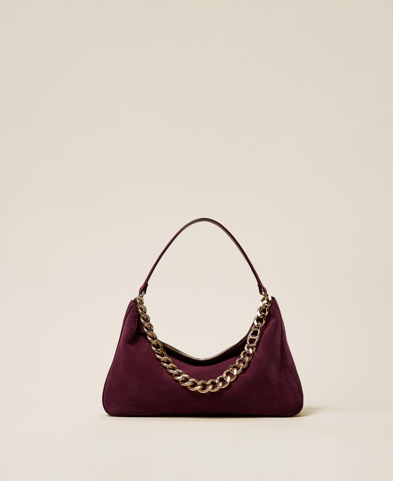 'Liliane' medium suede bag “Wine tasting” Purple Woman 252TB7162_05609_PS