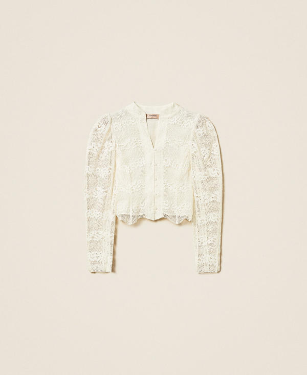 Blouson en dentelle macram&eacute;