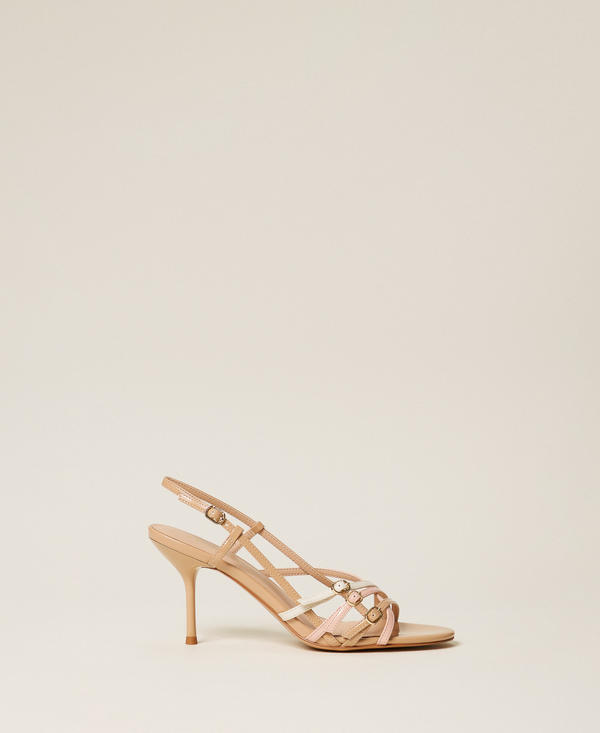 Hohe Sandale mit Riemchen