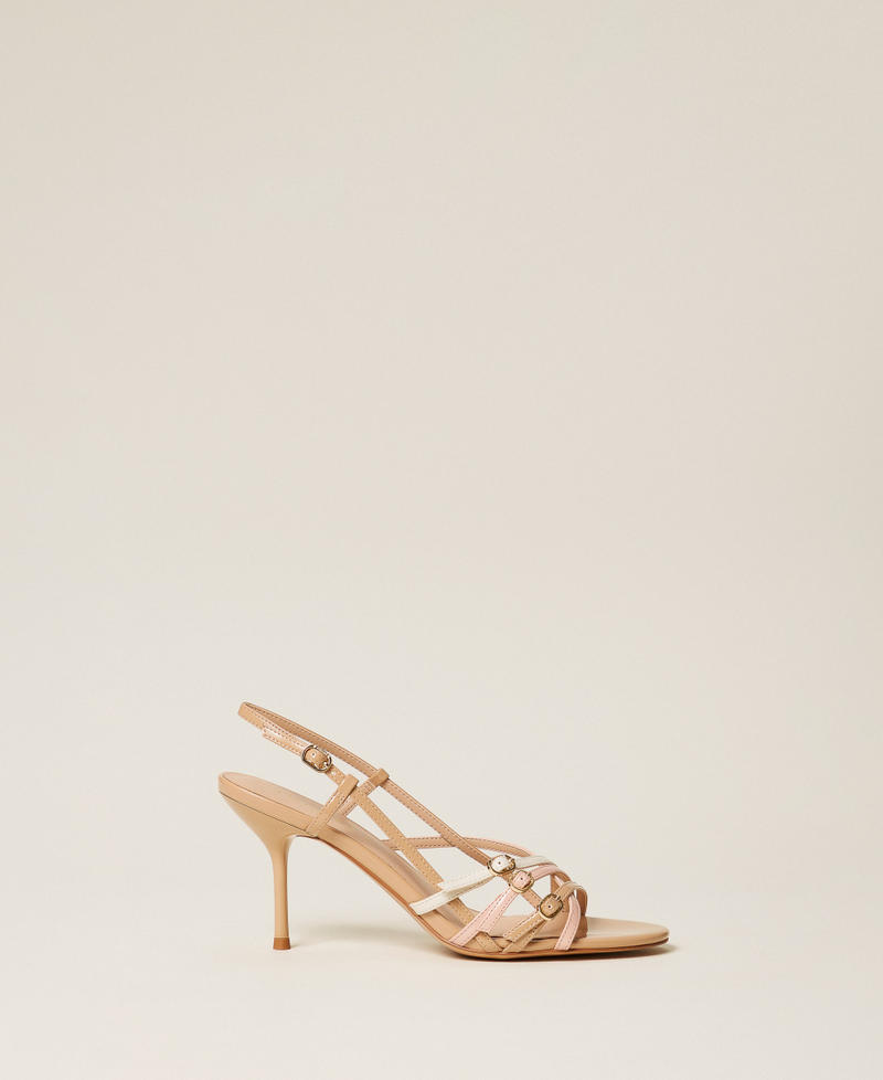 Hohe Sandale mit Riemchen Multicolor &bdquo;Candy Peach&ldquo;-Rosa/Lilie/Sand Frau 261TCP040_13286_01