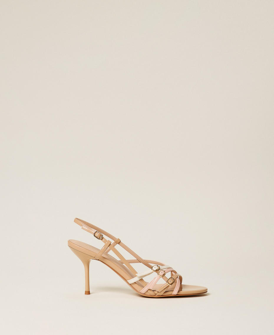 Hohe Sandale mit Riemchen Multicolor &bdquo;Candy Peach&ldquo;-Rosa/Lilie/Sand Frau 261TCP040_13286_01