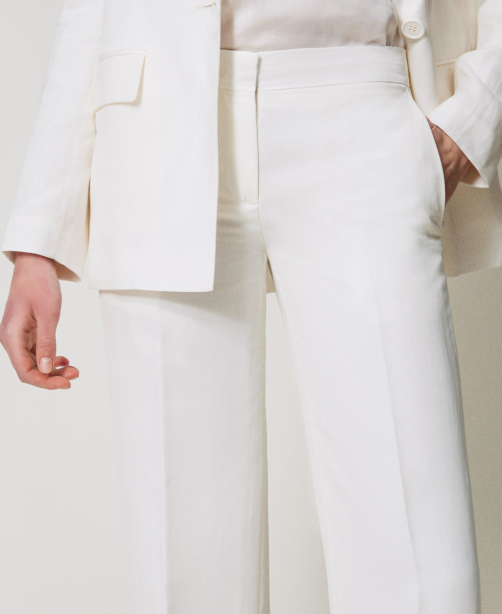 Straight trousers with pockets Sugar White Woman 251TT2303_00632_04