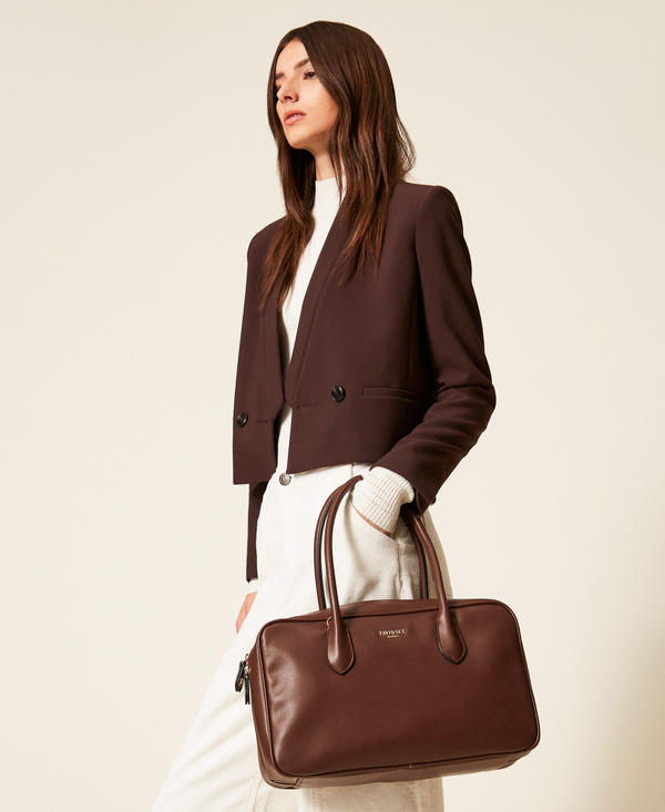 Large bowler bag with logo