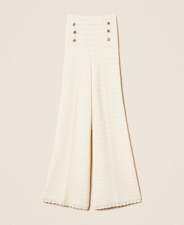 Трикотажные брюки с кроше